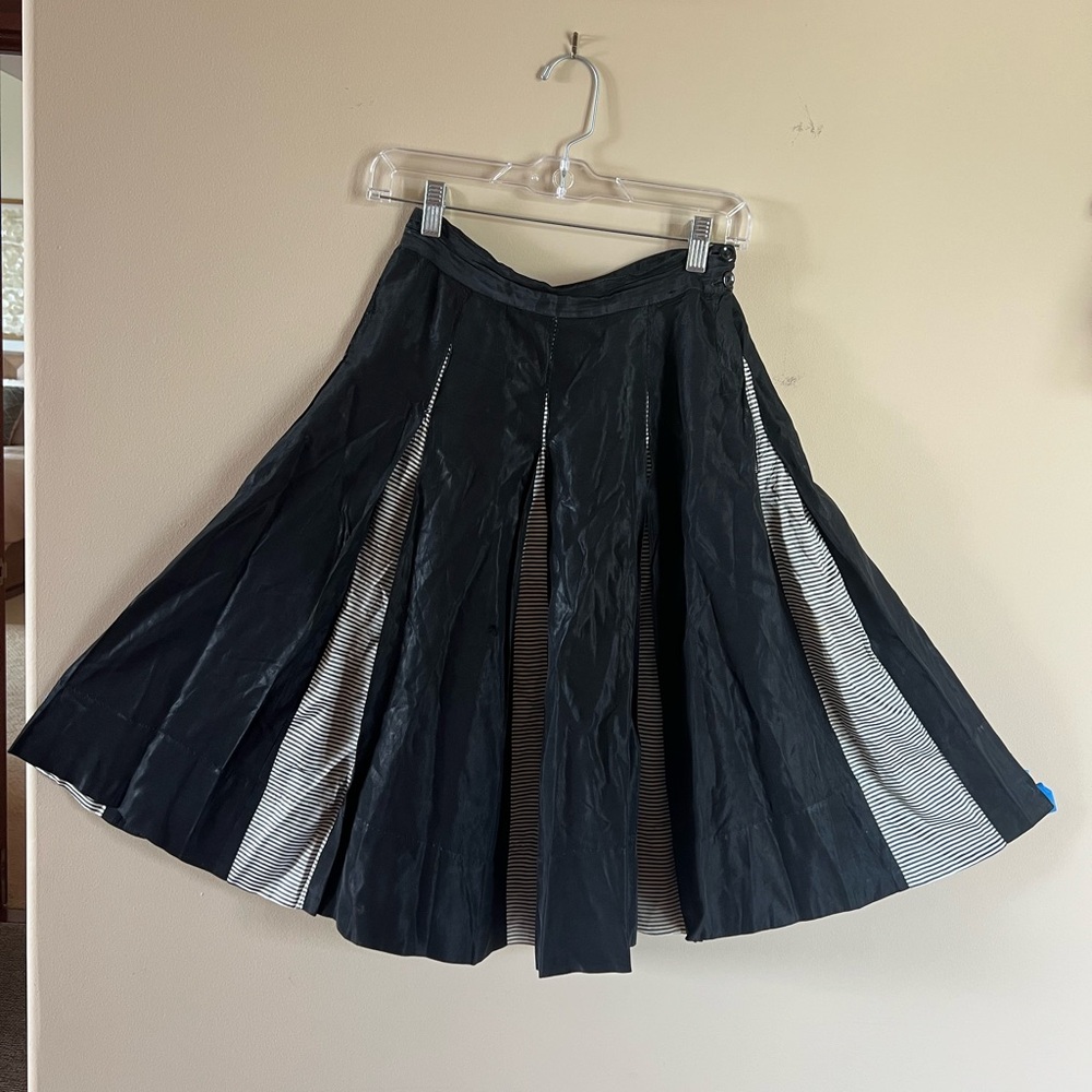 Vintage Black Pleated Skirt